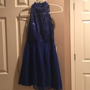 Royal blue party dress